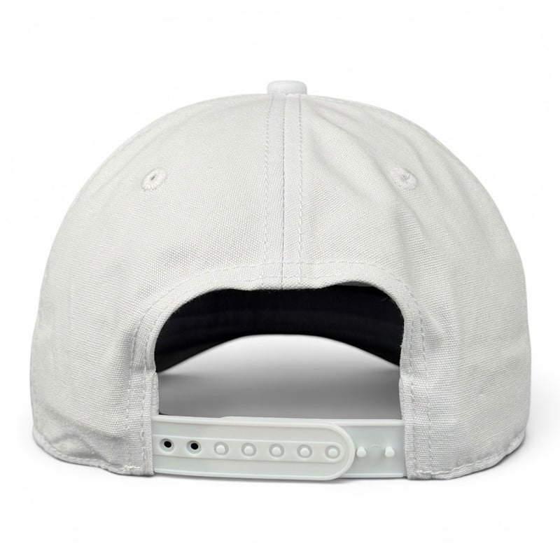 USA Hat - White (Black Rope) Relaxed Rope