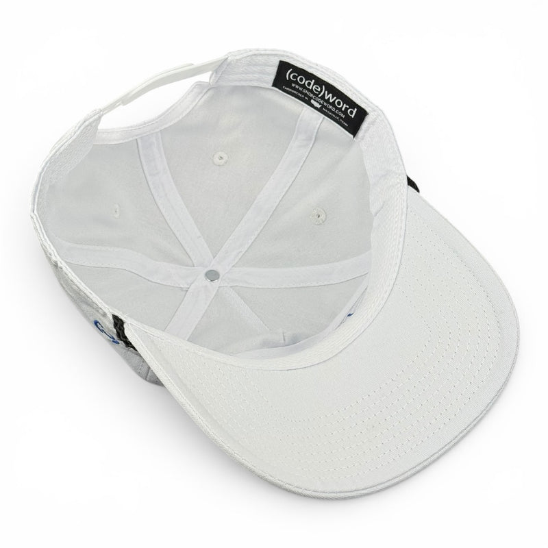 USA Hat - White (Black Rope) Relaxed Rope