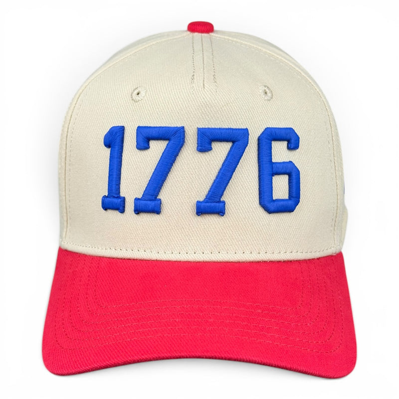 1776 Hat - Red & Cream Vintage Two-Tone