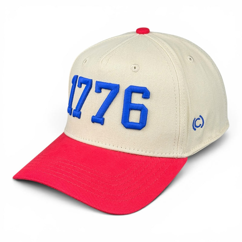 1776 Hat - Red & Cream Vintage Two-Tone