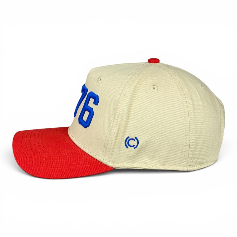 1776 Hat - Red & Cream Vintage Two-Tone