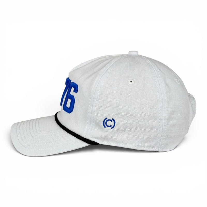 1776 Hat - White (Black Rope) Relaxed Rope