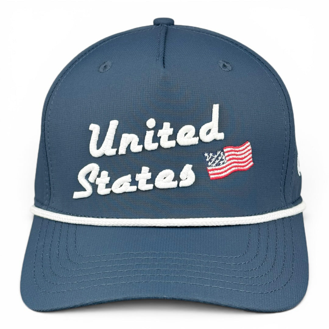 United States Hat - Dark Blue (White Rope) Performance Rope
