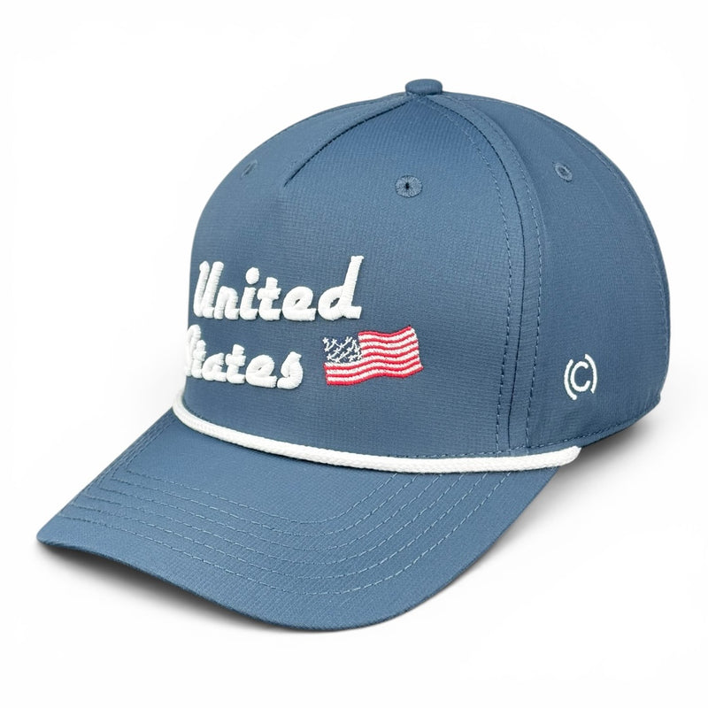 United States Hat - Dark Blue (White Rope) Performance Rope