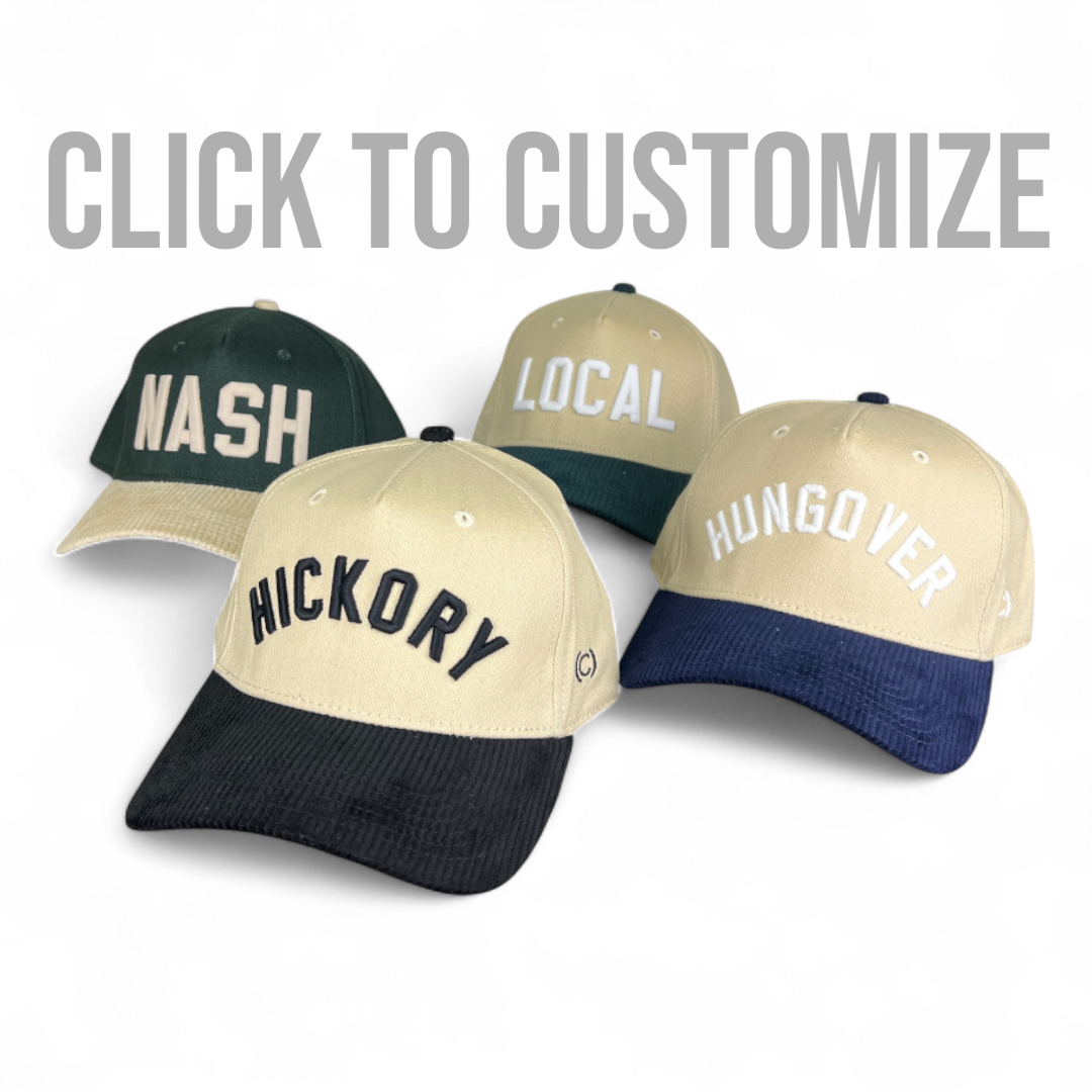 Right Side Up Two-Tone Corduroy Bill Hat Customizer – Codeword