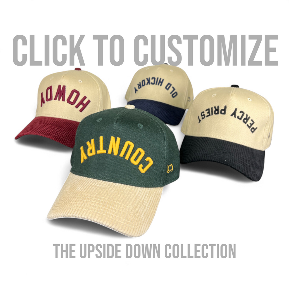 Upside Down Two-Tone Corduroy Bill Hat Customizer