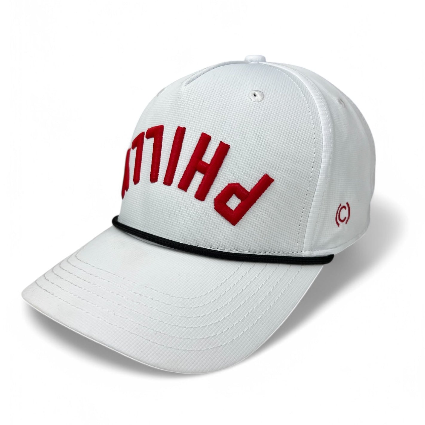 PHILLY - Upside Down White Rope Hat