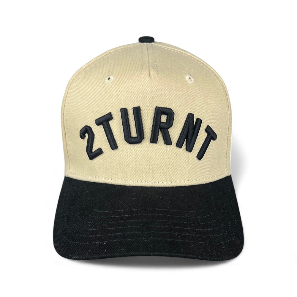 2TURNT - Black & Cream Vintage Two-Tone Hat