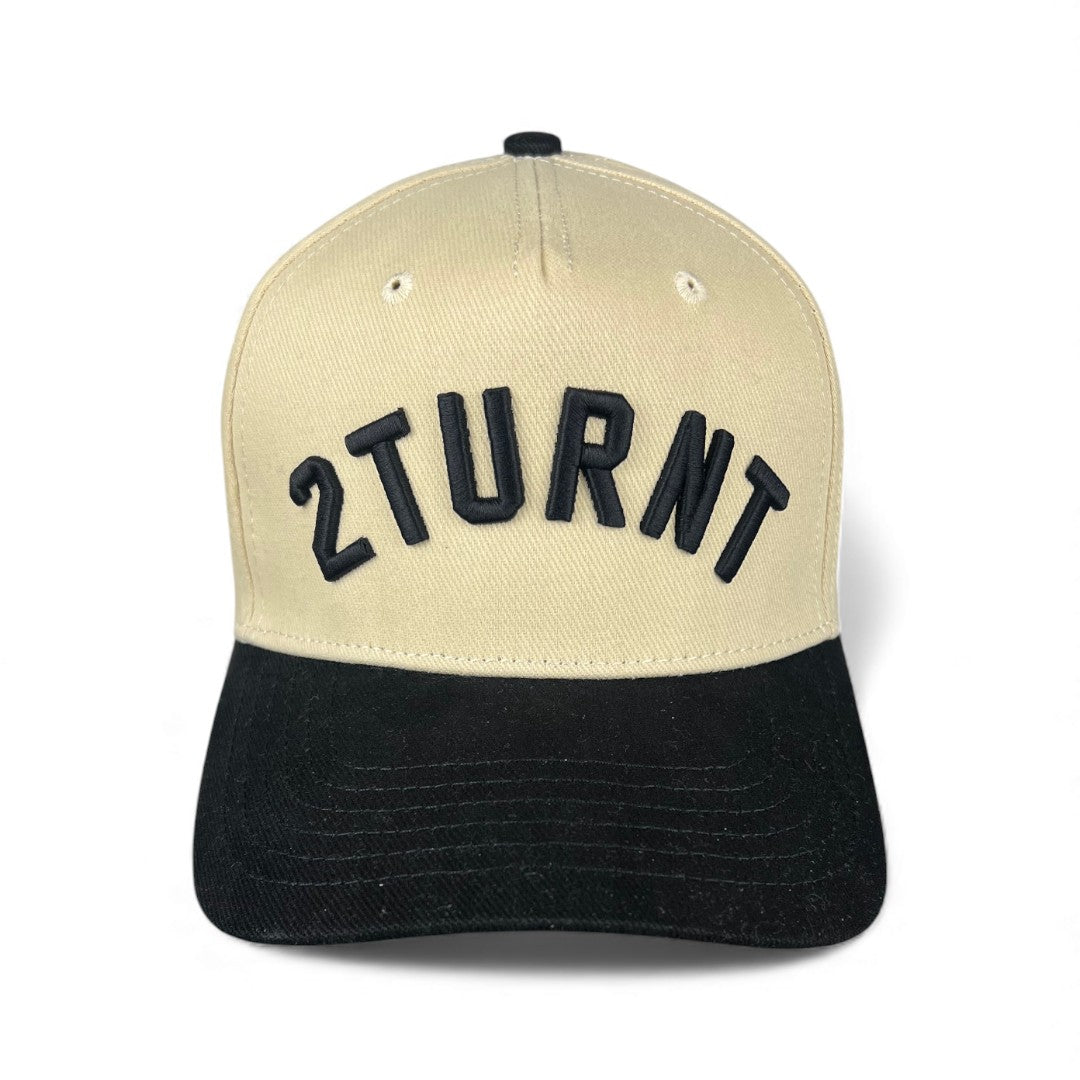 2TURNT - Black & Cream Vintage Two-Tone Hat