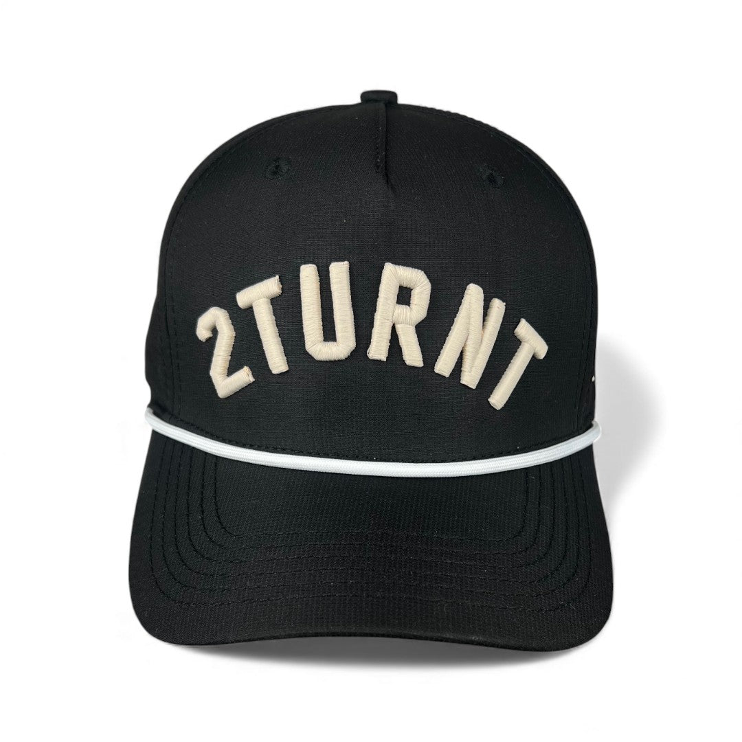 2TURNT - Black (White Rope) Hat