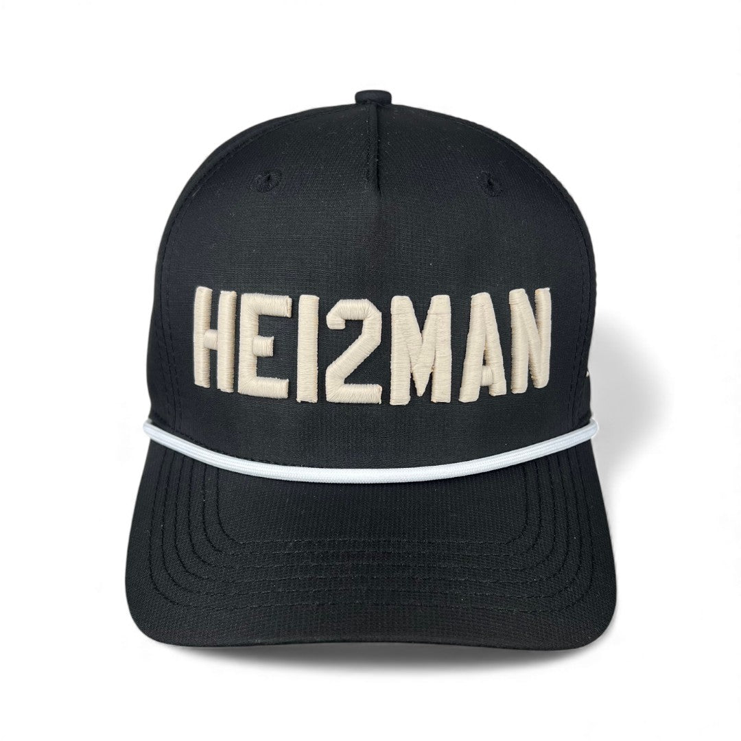 HEI2MAN - Black (White Rope) Hat