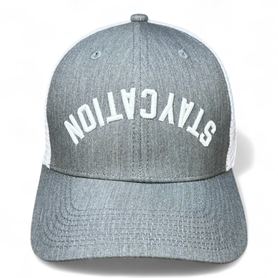 STAYCATION - Upside Down Customizable Trucker