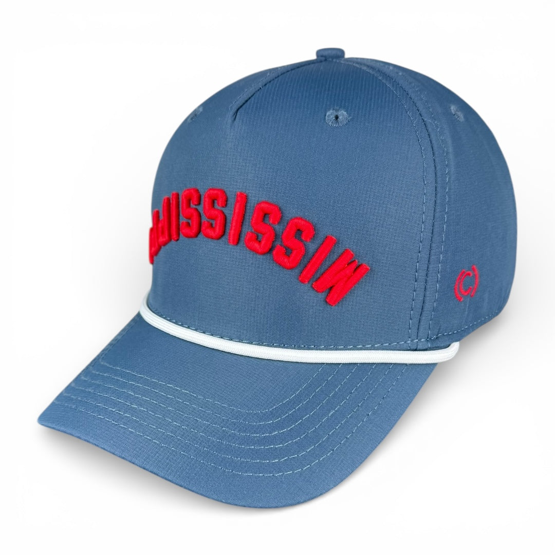 MISSISSIPPI - Upside Down Dark Blue Rope Hat