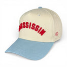 MISSISSIPPI -Upside Down Dusty Blue and Cream Vintage Two Tone