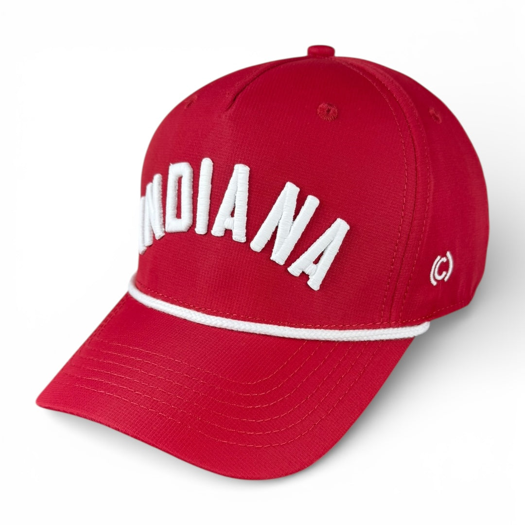 INDIANA - Rightside Up Crimson Rope Hat