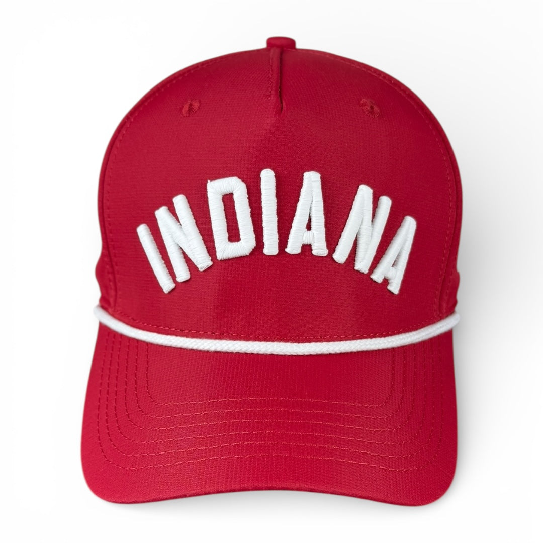INDIANA - Rightside Up Crimson Rope Hat