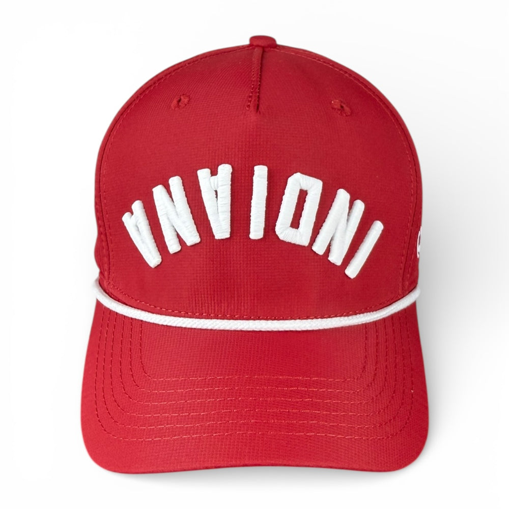 INDIANA - Upside Down Crimson Rope Hat