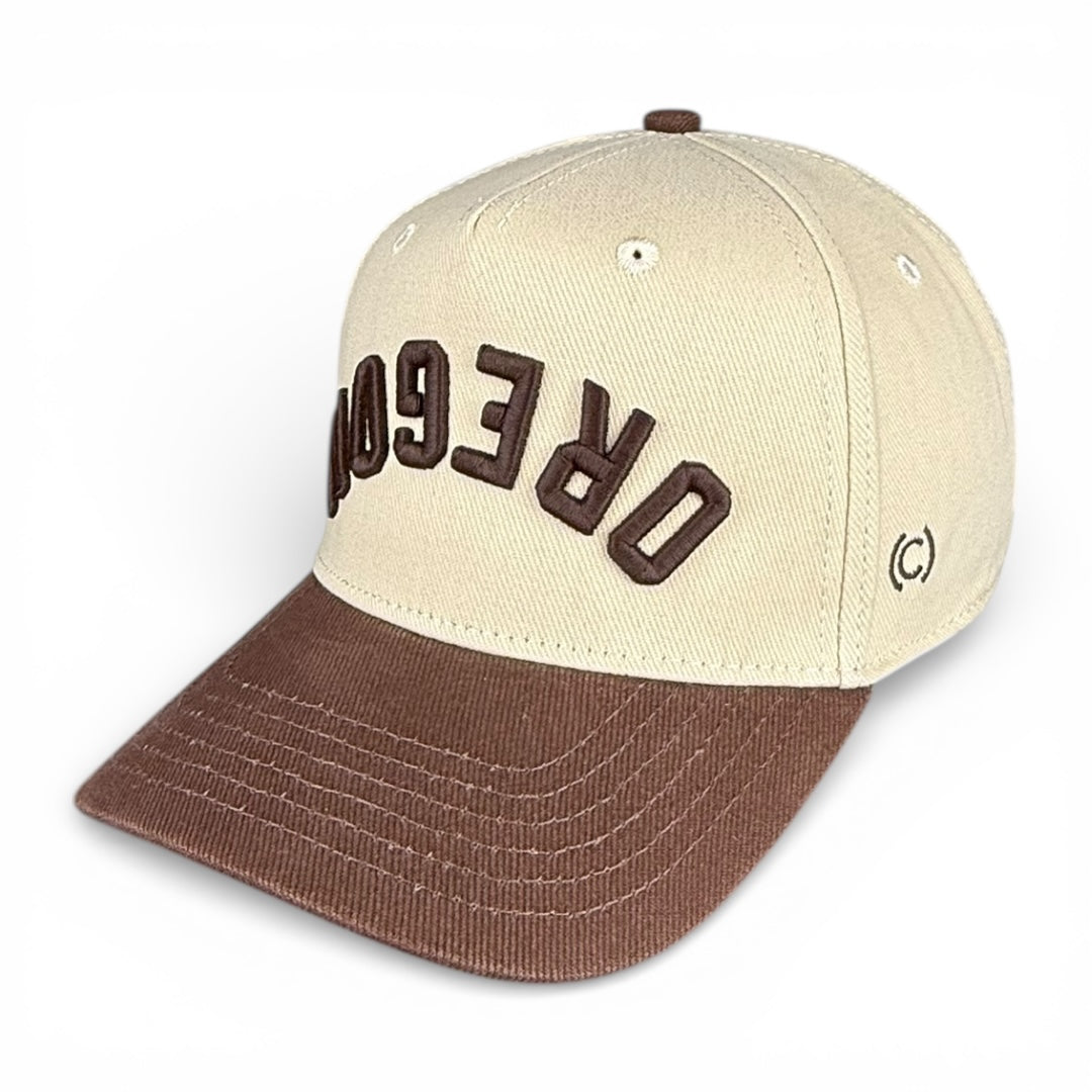 OREGON - Upside Down Brown and Cream Vintage Two Tone