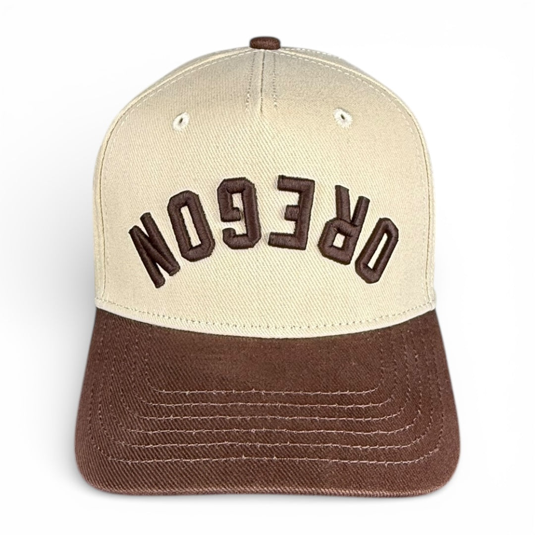 OREGON - Upside Down Brown and Cream Vintage Two Tone