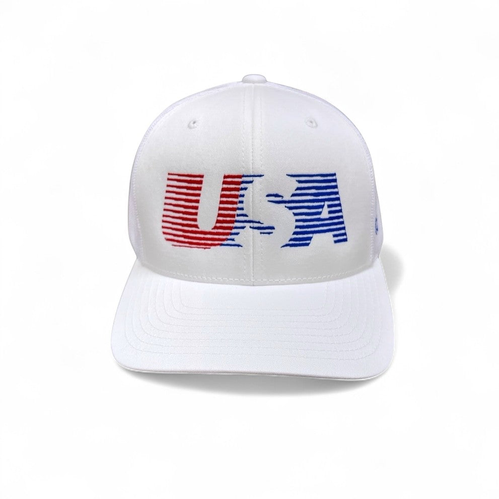 USA Retro White Trucker