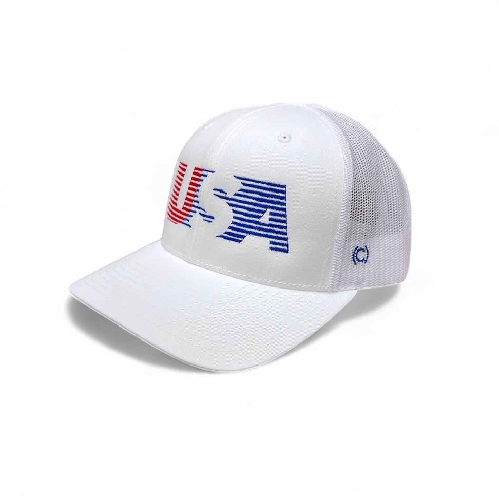USA Retro White Trucker