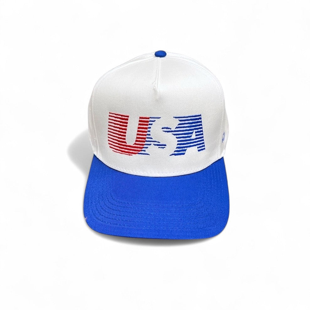 USA Retro Blue & White Hat