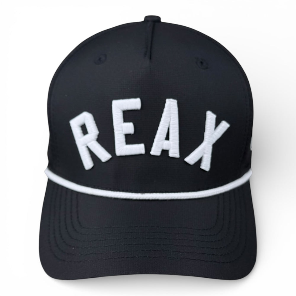 REAX - Rightside Up Black (White Rope) Hat
