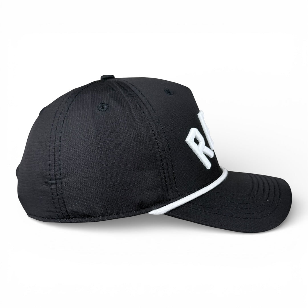 REAX - Rightside Up Black (White Rope) Hat