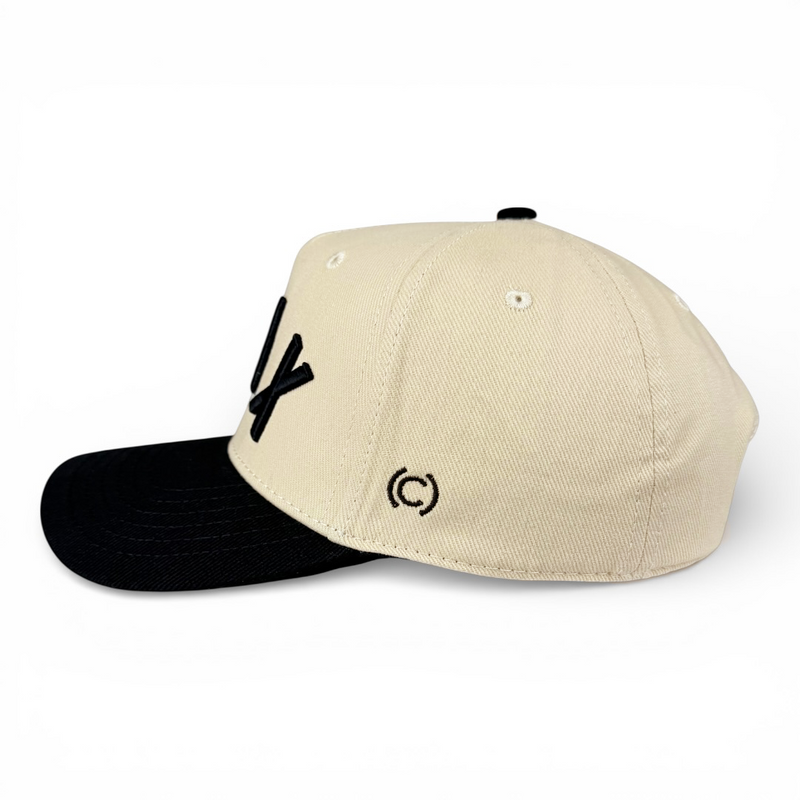 REAX - Right Side Up Black and Cream Vintage Two Tone Hat