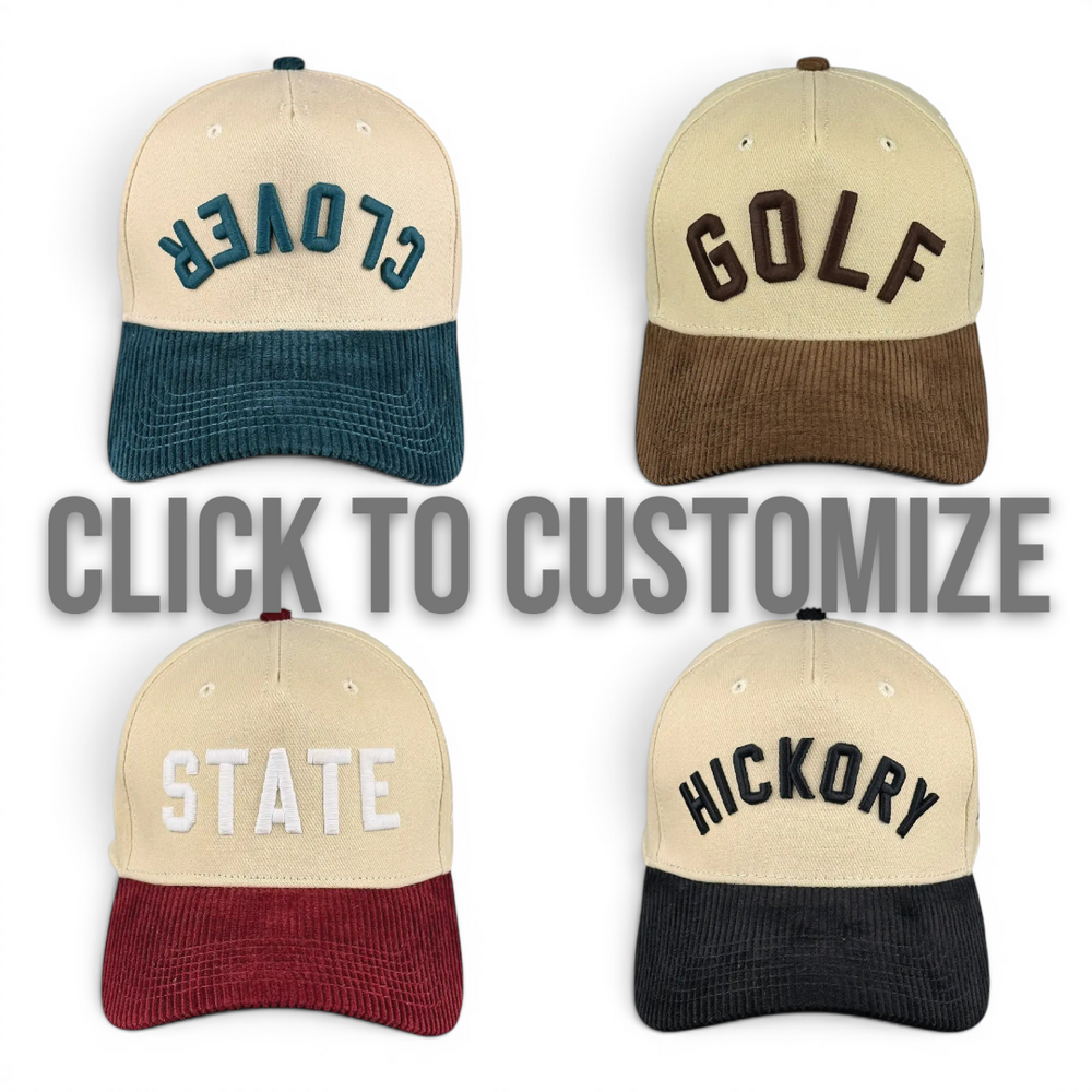 Two-Tone Corduroy Bill Hat Customizer