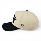 WHBK - Right Side Up Black and Cream Vintage Two Tone Hat