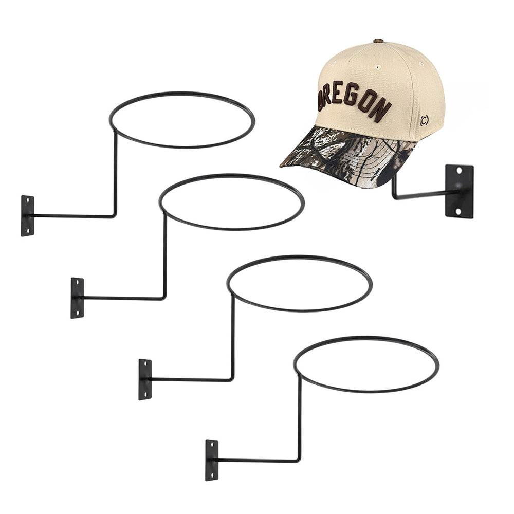 Wall Mounted Hat Hangers - 4 Pack