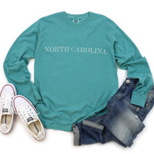 NORTH CAROLINA - State Name Comfort Colors