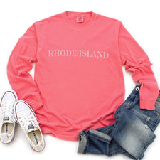 RHODE ISLAND - State Name Comfort Colors