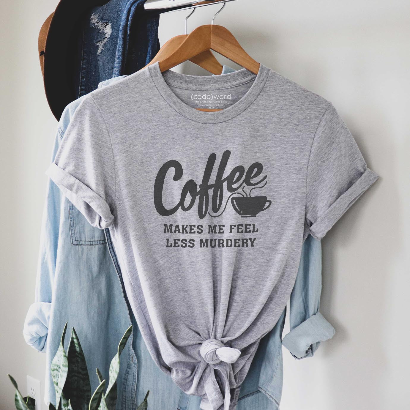 Dogs & Coffee Make Me Less Murdery T-Shirt – DigandBark