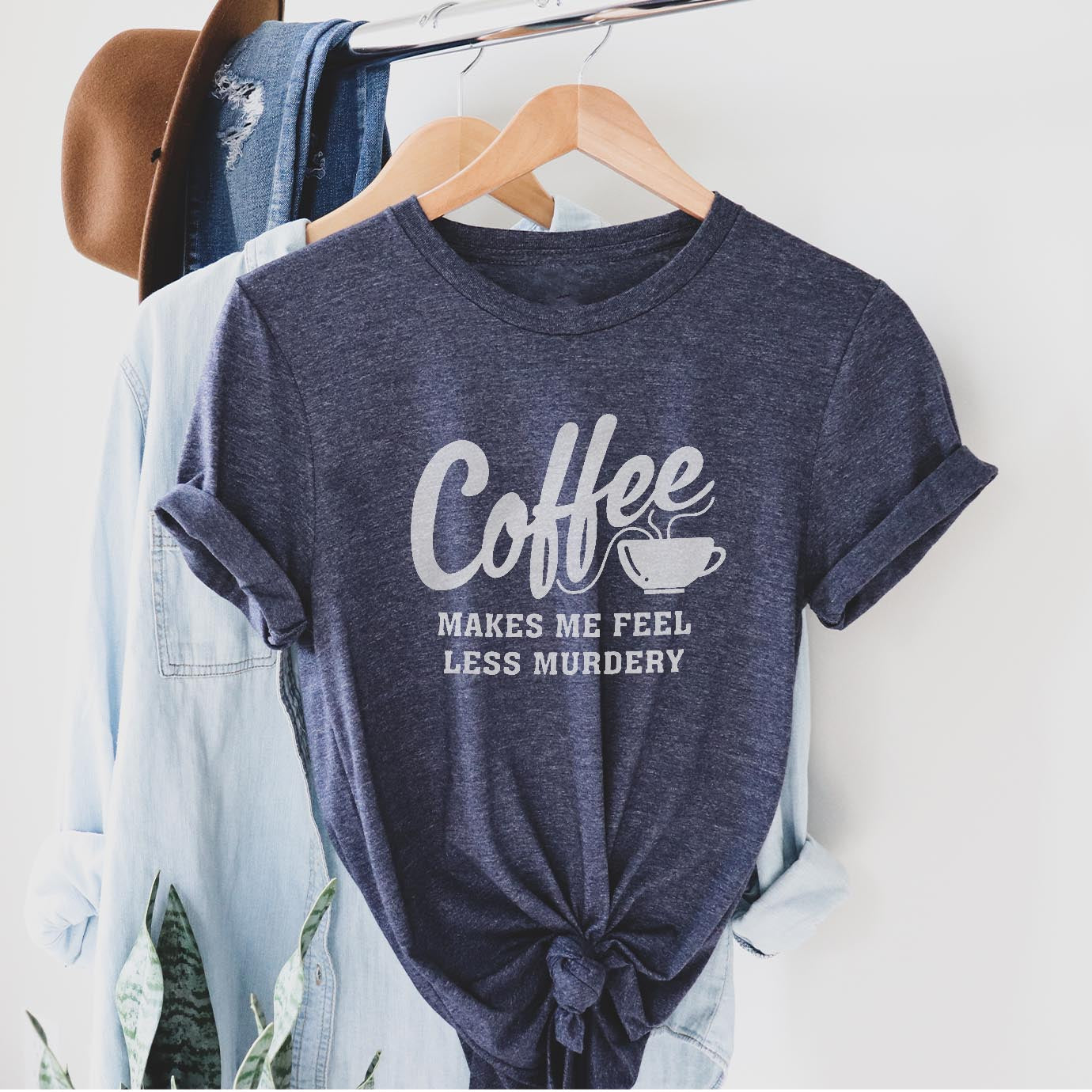 Coffee Makes Me Less Murdery Shirt / Funny Shirt / Coffee Lover / Coffee  Addict